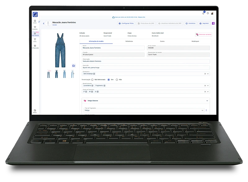 audaces isa na tela de um notebook